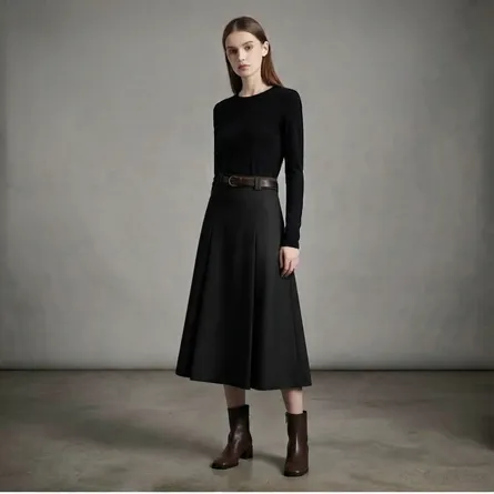 High Waist A-Line Maxi Skirt for Women - Image 5