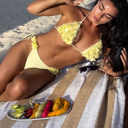 Sunshine Blossom Halter Bikini Set – Butter Yellow