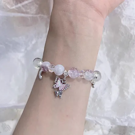Enchanted Meadow Beaded Charm Bracelet