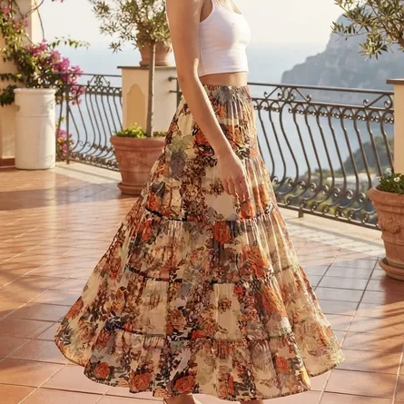 Boho Bloom Maxi Skirt - Image 3