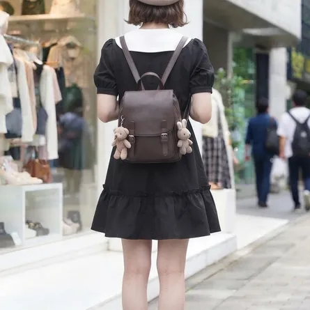 Japanese Harajuku-Inspired Sailor-Collar Babydoll Dress - Black with White Trim - Image 5