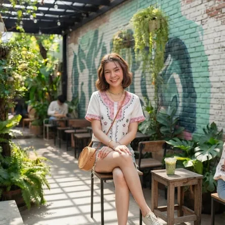 Boho-Chic Embroidered Short-Sleeve Top - Image 5