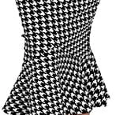 Elegant Houndstooth Mermaid Hem Skirt - Image 3