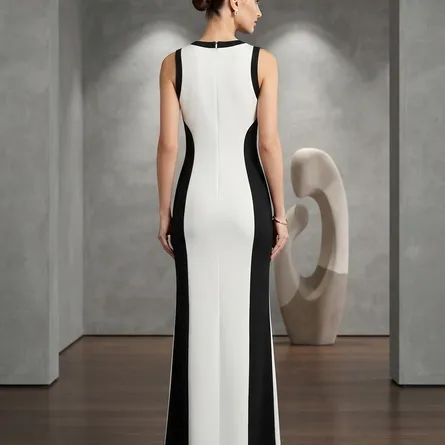 The "Aurelia" Geometric Lace Gown - Image 5