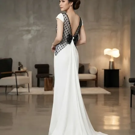 The "Aria" Gown: Modern Illusion Bodice Mermaid Dress - Image 5