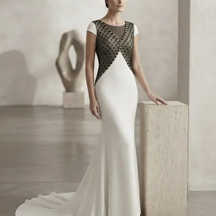 The "Aria" Gown: Modern Illusion Bodice Mermaid Dress - Image 3