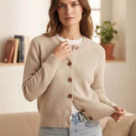 Classic Textured Knit Cardigan