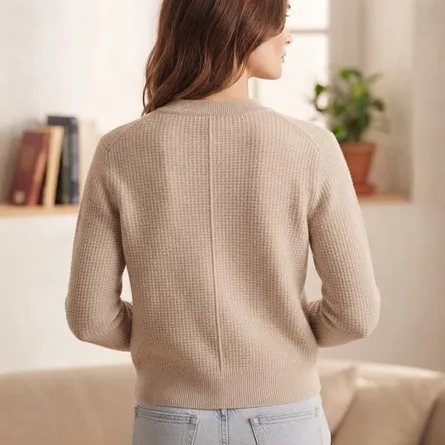 Classic Textured Knit Cardigan - Image 4