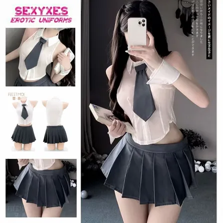 Sexy Schoolgirl Cosplay Uniform & Roleplay Outfit - Image 4