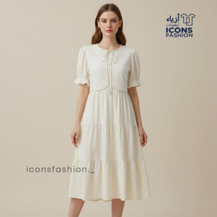 Tiered design–lace-front-overlay-Casual-wear