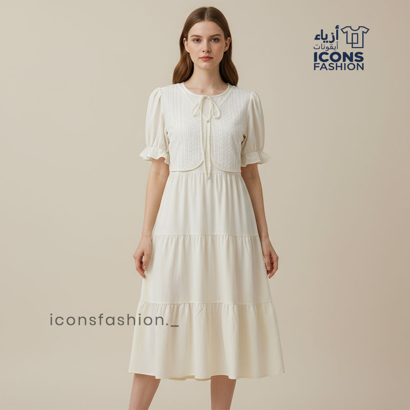 Tiered design–lace-front-overlay-Casual-wear