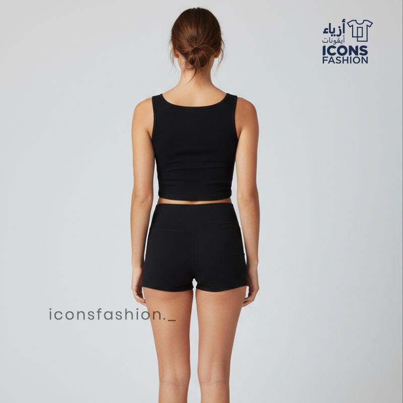 Black-sleeveless-crop-top-for-women-with-printed-text-on-front-round-neckline