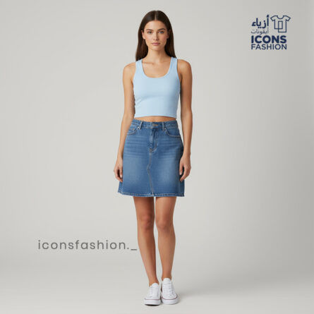Sky-blue-sleeveless-racerback-crop-top-for-women-back-cut-out-slim-fit-stylish-casual-wear-summer-top