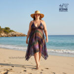 Multicolor-halter-neck-flowy-beach-dress-for-women-with-asymmetrical-hemline