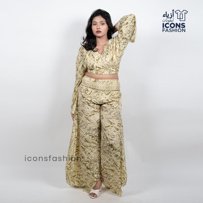 Beige-printed-co-ord-set-for-women