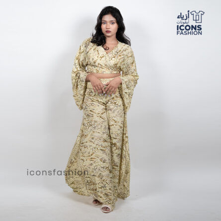 Beige-printed-co-ord-set-for-women