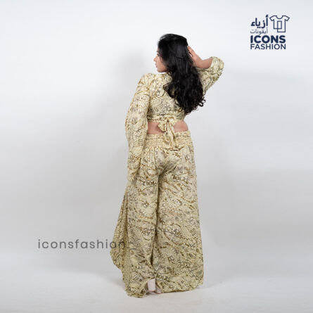 Printed Co-Ord Set for Women | Top and Wide Leg Pants - Image 4