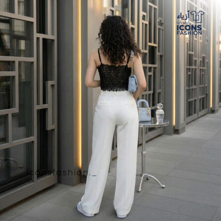 Women’s lace-trim crop top | Ladies stylish western wear - Image 3