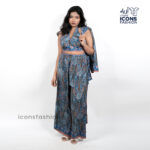 Women-blue-paisley-printed-dress-style-co-ord-set-with-crop-top-and-palazzo-pants-shrug