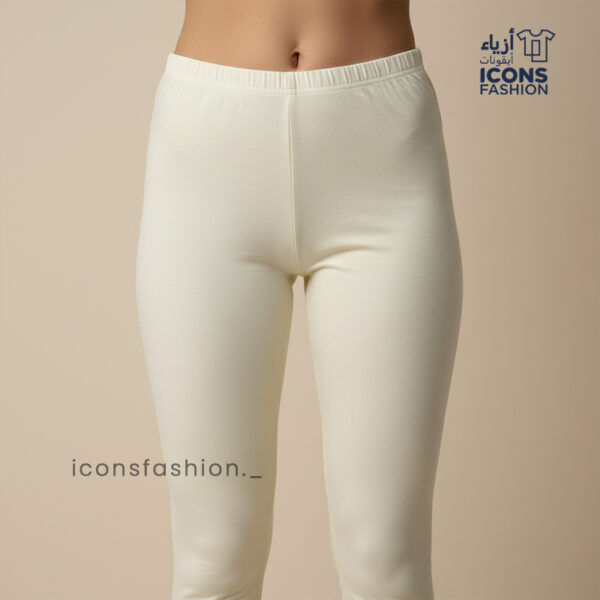 Woman-off-white-ankle-length-leggings