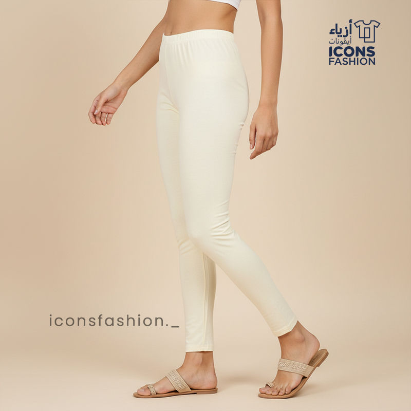 Woman-off-white-ankle-length-leggings