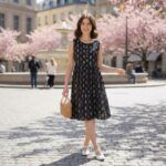 Black-printed-sleeveless-round-neck-midi-dress