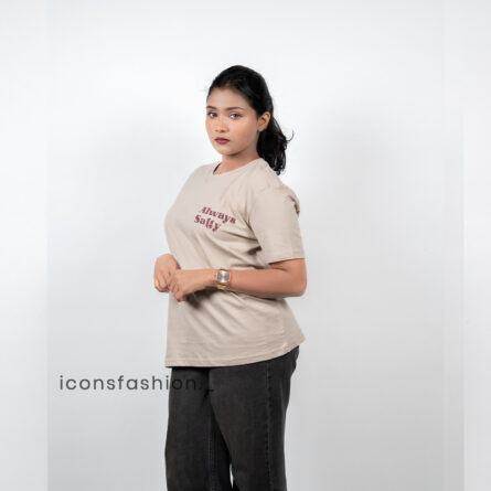 Beige-graphic-print-round-neck-half-sleeve-women’s-t-shirt