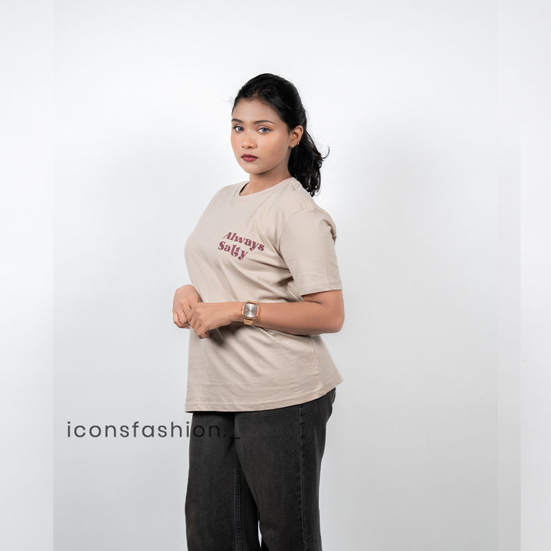 Beige-graphic-print-round-neck-half-sleeve-women’s-t-shirt