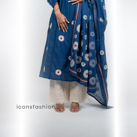 Women’s-blue-embroidered-palazzo-pants-with-scalloped-hem-detail