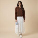 Women’s-brown-zip-up-hoodie-with-front-pockets-and-hooded-neck