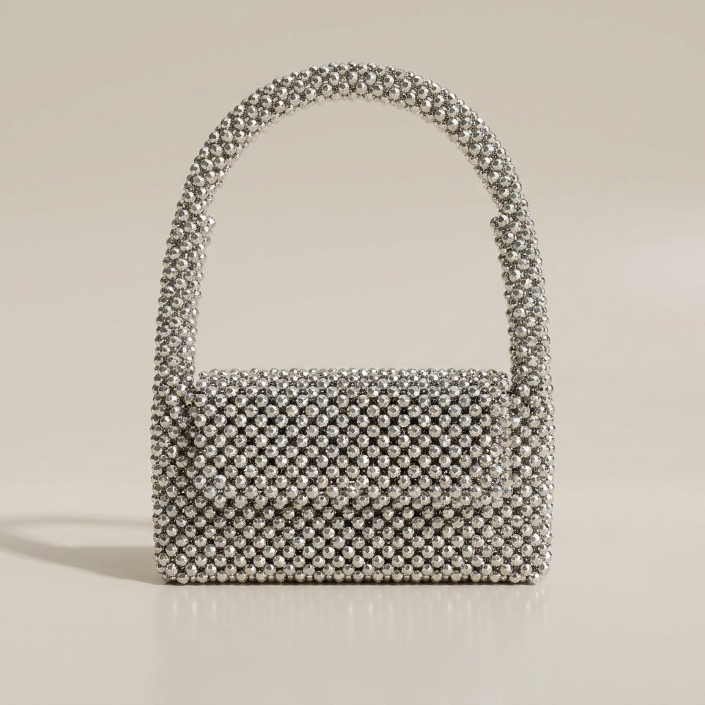 White-crystal-beaded-mini-handbag-with-top-handle-structured-evening-bag