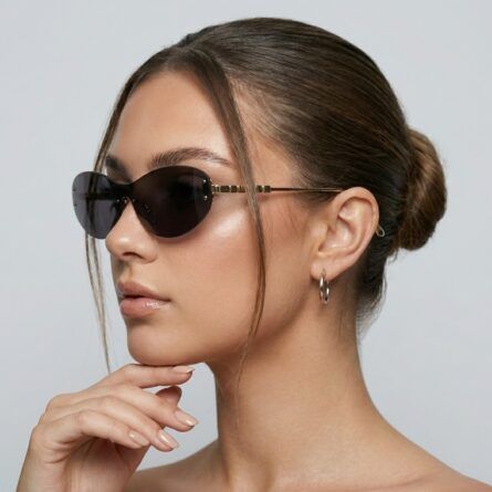 Women’s Rimless Wraparound Sunglasses