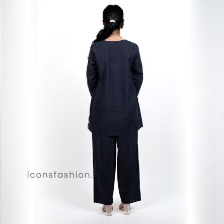 Women's Co-Ord set with embroidery kurta and straight pants - Image 3