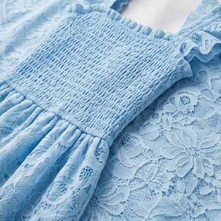 Elegant Smocked Fit and Flare Party Dress - Image 5