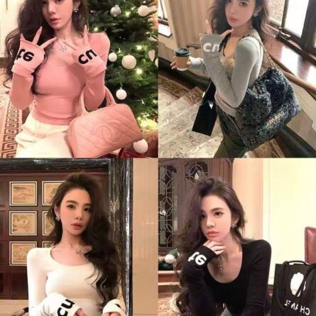 Chic "Cn" Ribbed Knit Long-Sleeve Sweater with Wrist Cuff Branding