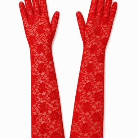 Elegant Floral Lace Long Gloves - Image 6