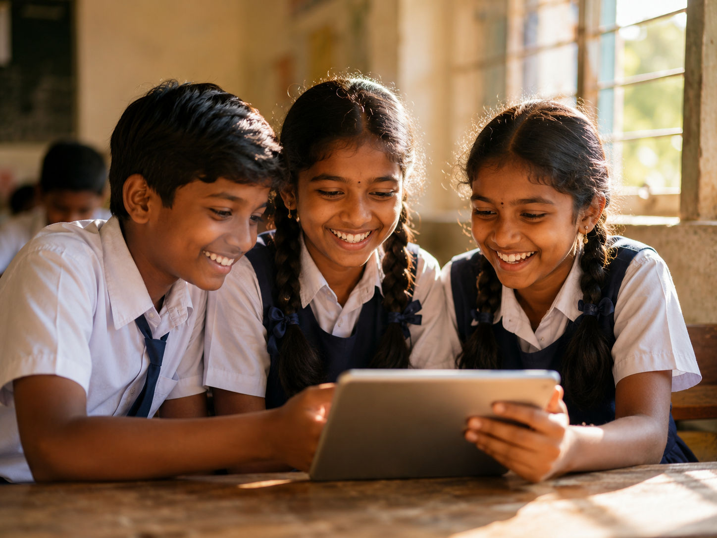 Students in a digital learning session