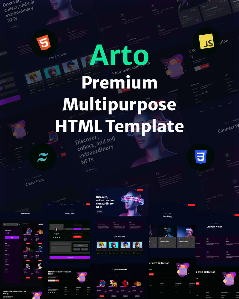 arto premium multipurpose html template templatemonster