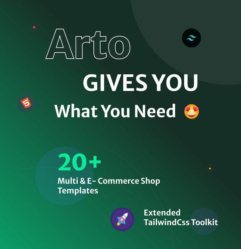 arto premium multipurpose html template tailwindcss templatemonster