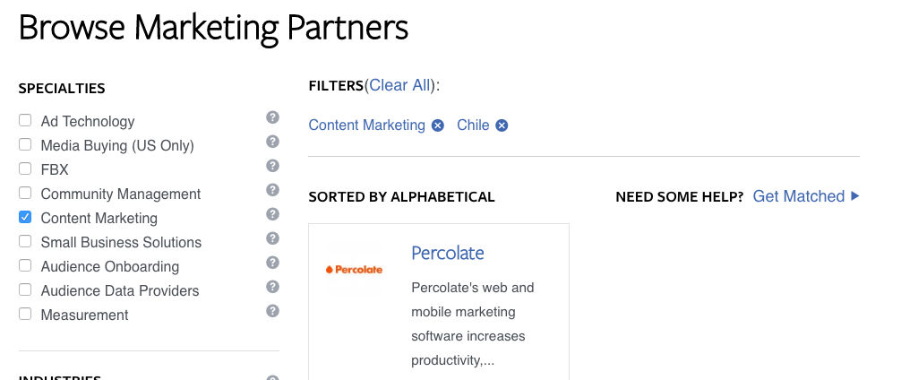 Facebook Marketing Partners