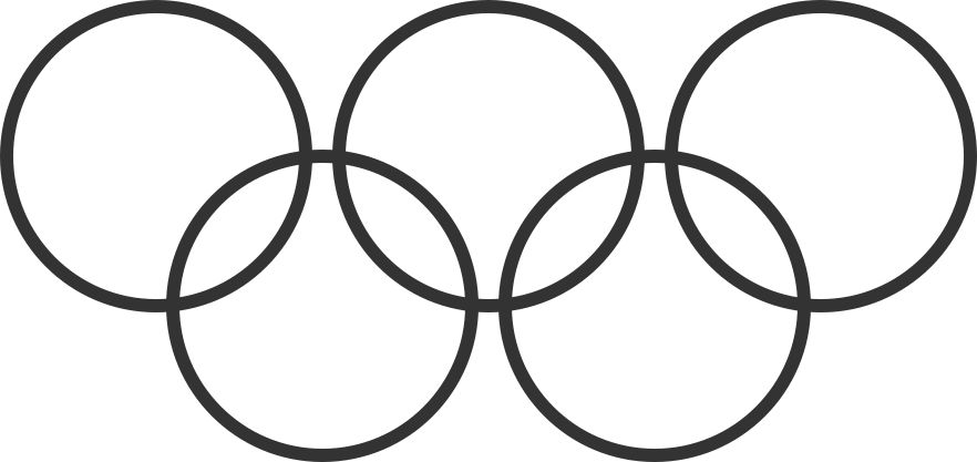 El logo de las Olimpiadas es una muestra de cómo se cumple la Ley de Pragnanz.