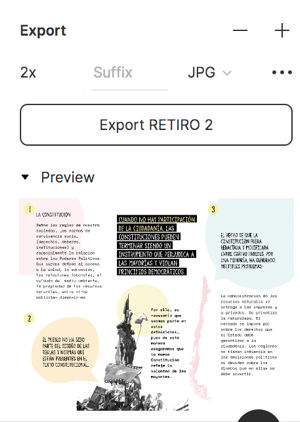 Vista previa de la exportación en Figma.