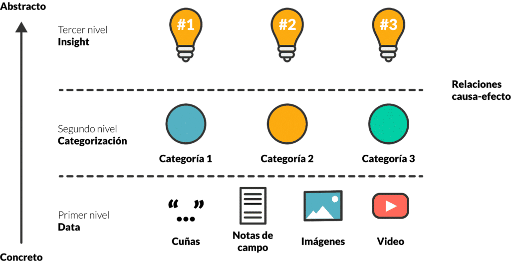 Esquema desde la Data a los insights. 