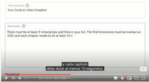 Consejos para utilizar capítulos en Youtube