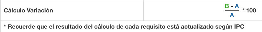 Cálculos para realizar la variación del bono clase media.