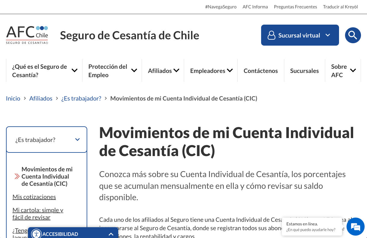 Títulos con un mayor tamaño en el sitio de AFC.