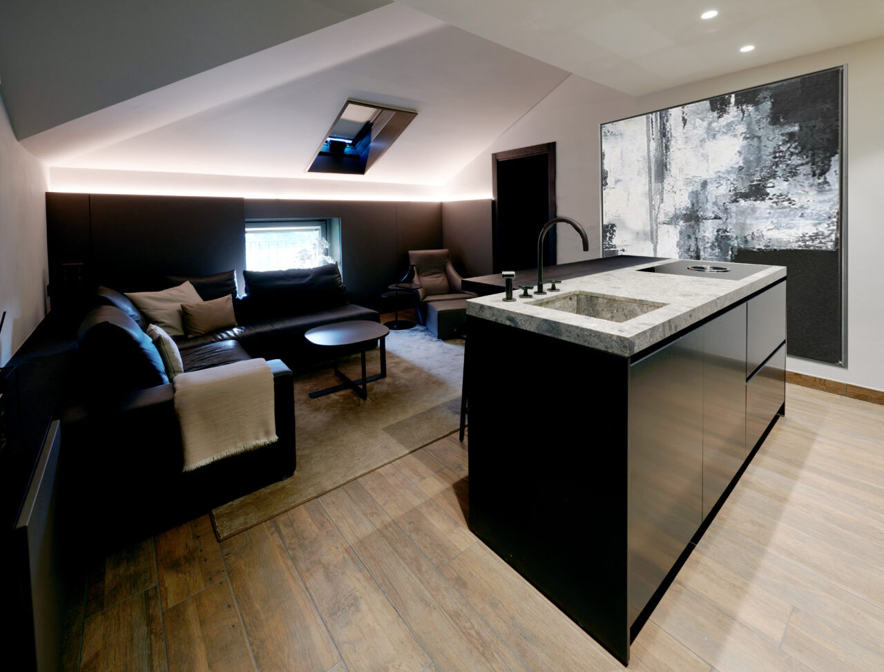 Cette photo montre un appartement à Bellagio meublé par Peverelli.