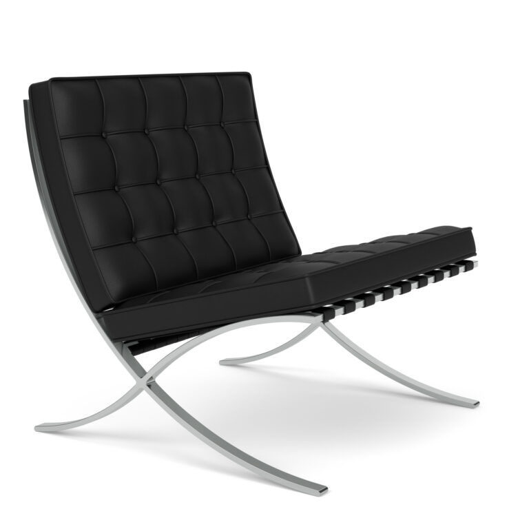 Barcelona are lounge chairs designed by Ludwig Mies Van der Rohe