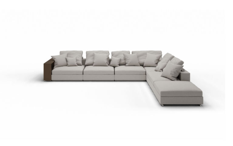 Groundpiece sono divani ad angolo disegnati da Antonio Citterio, proposte da Peverelli