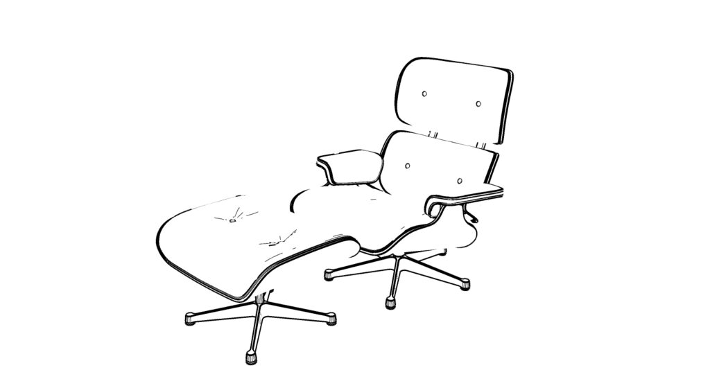 Vitra Lounge Chair & Ottoman Lugano Milano Rivenditori